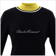 Marble Sweater – Style 5829-189 (Black / Chartreuse)