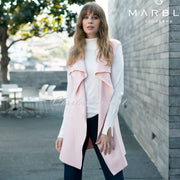 Marble Long-line Gilet – Style 5832-120 (Pale Pink)