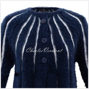 Marble Cardigan – Style 5848-103 (Navy / White)