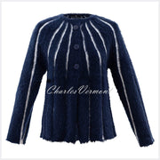 Marble Cardigan – Style 5848-103 (Navy / White)