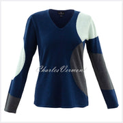 Marble Sweater – Style 5871-188 (Navy / Charcoal / Ice Green)