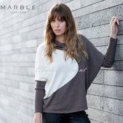 Marble Sweater – Style 5877-159 (Mocha / Off White)