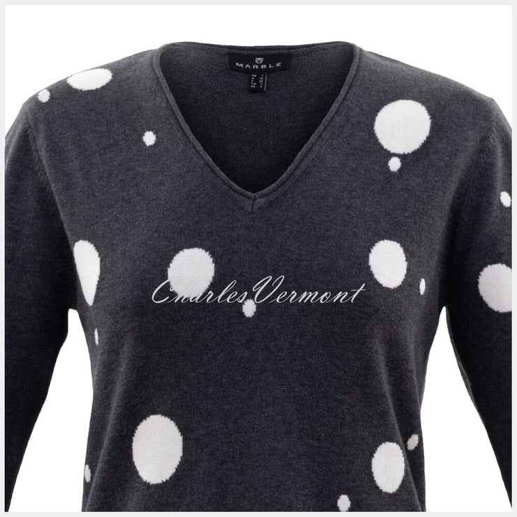 Marble Sweater– Style 5882-105 (Charcoal / Off White)