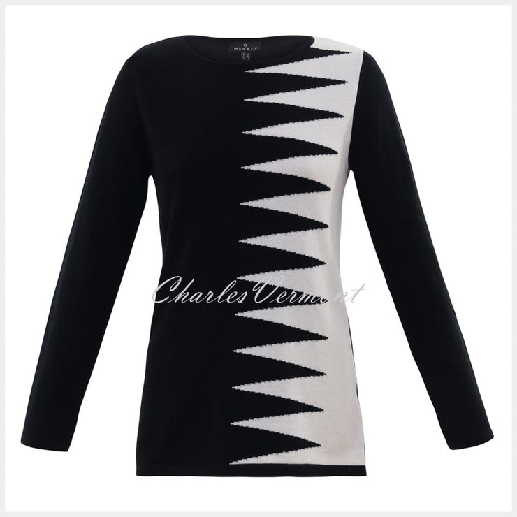Marble Sweater – Style 5889-101 (Black / Off White)