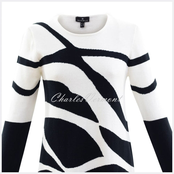 Marble Dress – Style 5901-104 (Off White / Black)