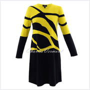 Marble Dress – Style 5901-189 (Chartreuse / Black)