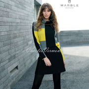 Marble Sweater – Style 5904 -189 (Chartreuse / Black / White)