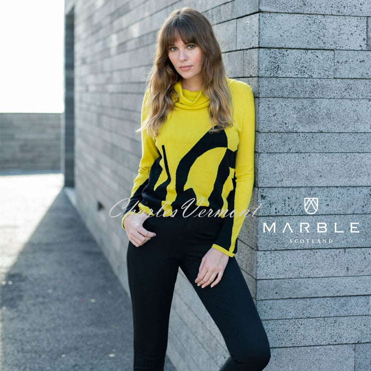 Marble Sweater – Style 5907-189 (Chartreuse / Black)
