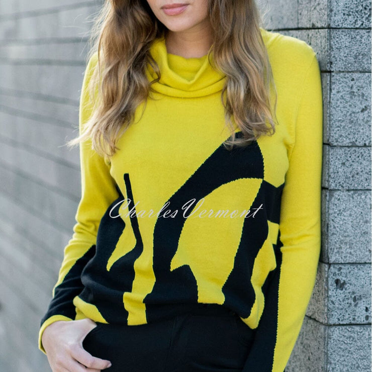 Marble Sweater – Style 5907-189 (Chartreuse / Black)