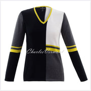 Marble Sweater – Style 5909-189 (Chartreuse / Charcoal / Black / Off White)