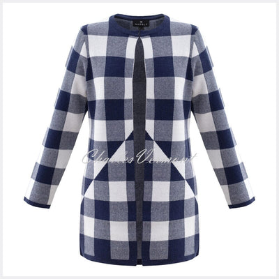 Marble Cardigan – Style 5914-103 (Navy / White)