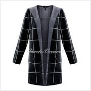 Marble Long-line Cardigan – Style 5919-101 (Black / White)