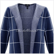 Marble Long-line Cardigan – Style 5919-103 (Navy / White)