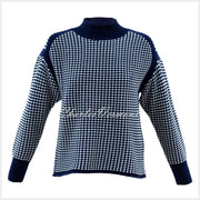 Marble Sweater – Style 5923-103 (Navy / Ice Green)