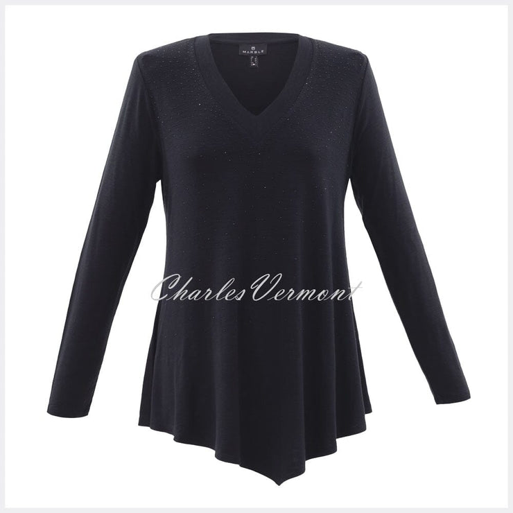 Marble Tunic – Style 5933-101 (Black with Black Crystals)