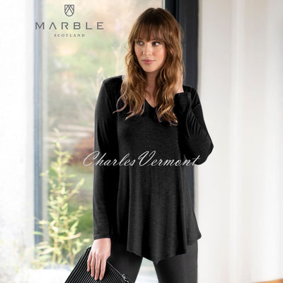 Marble Tunic – Style 5933-101 (Black with Black Crystals)