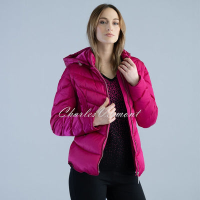 Marble 2 in 1 Quilted Jacket – style 5949-181 (Raspberry)