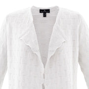 Marble Long-line Cardigan – Style 6001-102 (White)