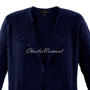 Marble Long-line Cardigan – Style 6001-103 (Navy)