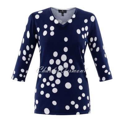 Marble Sweater – Style 6009-103 (Navy / White)