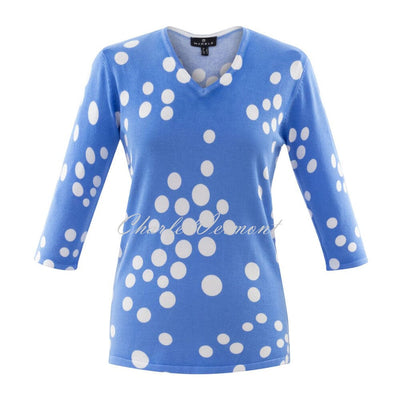 Marble Sweater – Style 6009-190 (Azure Blue / White)