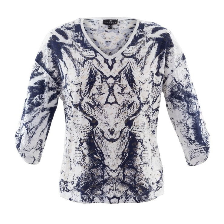 Marble Top – style 6036-103 (Navy / White)