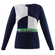 Marble Sweater – Style 6101-124 (Navy / White / Green)