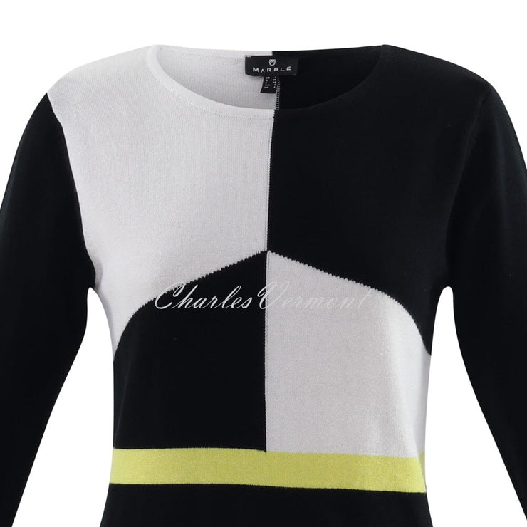 Marble Sweater – Style 6101-152 (Black / White / Yellow)