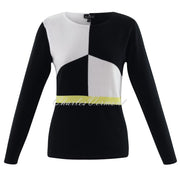 Marble Sweater – Style 6101-152 (Black / White / Yellow)