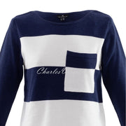 Marble Sweater – Style 6102-103 (Navy / White)