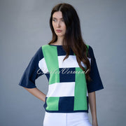 Marble Sweater – Style 6112-124 (Green / Navy / White)