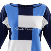 Marble Sweater – Style 6112-190 (Azure Blue / Navy / White)