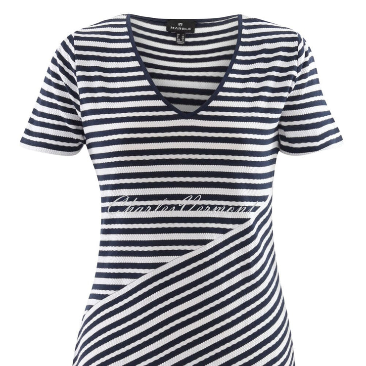 Marble Dress – Style 6161-103 (Navy / White)