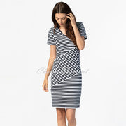 Marble Dress – Style 6161-103 (Navy / White)