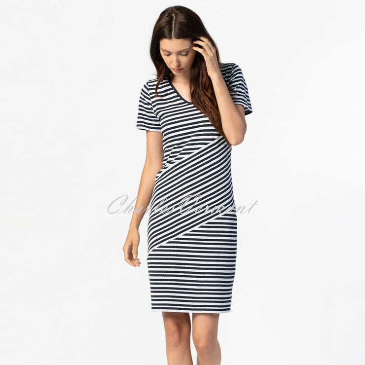 Marble Dress – Style 6161-103 (Navy / White)