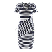 Marble Dress – Style 6161-103 (Navy / White)