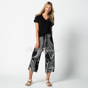 Marble Culotte Trouser – Style 6179-102 (Black / White)
