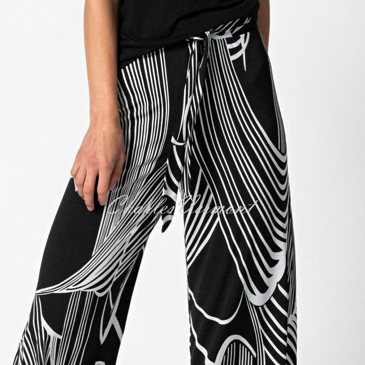 Marble Culotte Trouser – Style 6179-102 (Black / White)