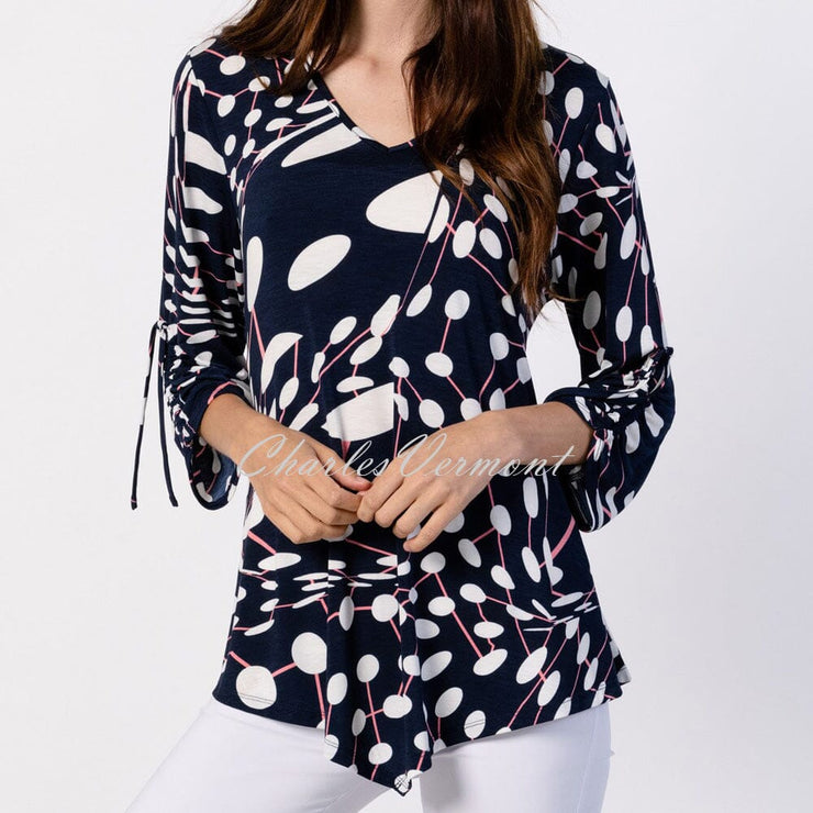 Marble Tunic – Style 6191-135 (Navy / Watermelon / White)