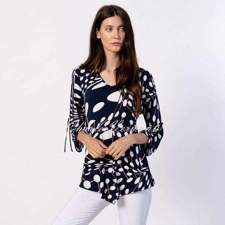 Marble Tunic – Style 6191-135 (Navy / Watermelon / White)