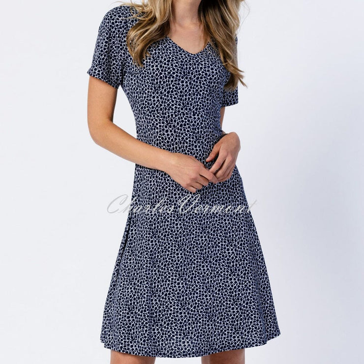 Marble Dress – Style 6196-103 (Navy / White)