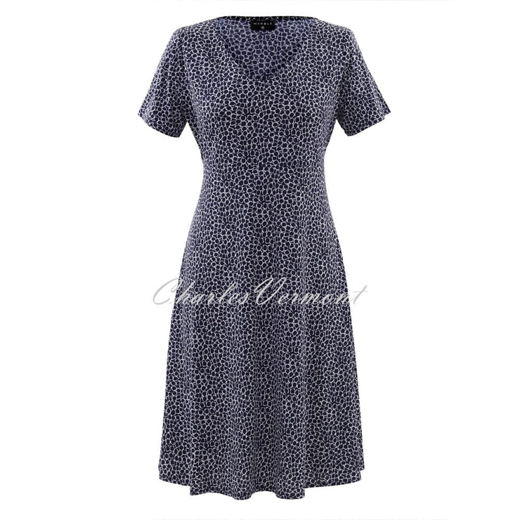 Marble Dress – Style 6196-103 (Navy / White)