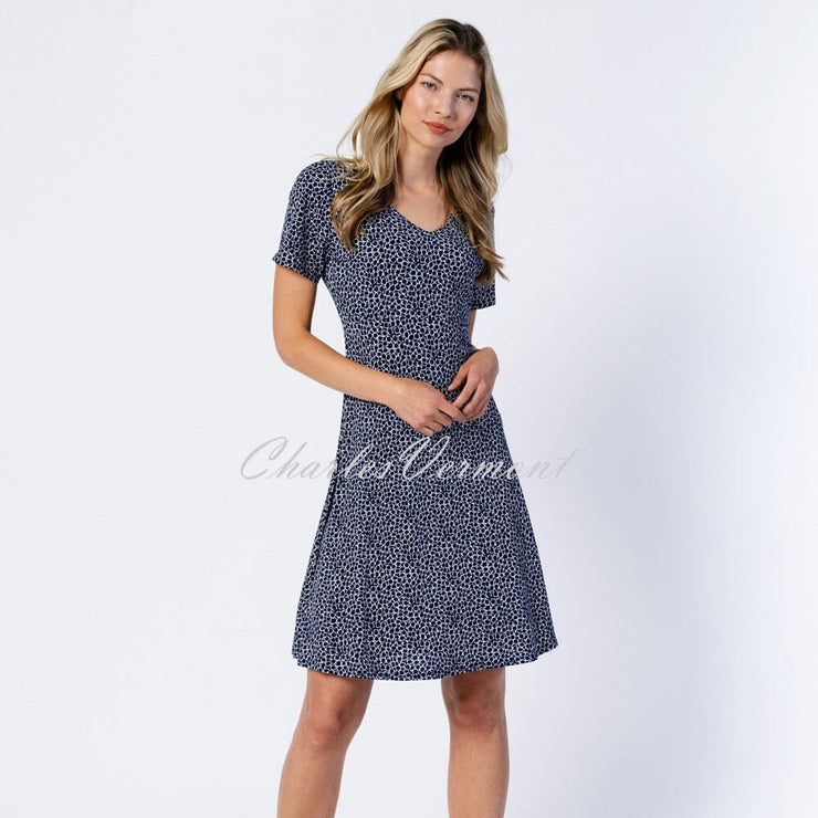 Marble Dress – Style 6196-103 (Navy / White)