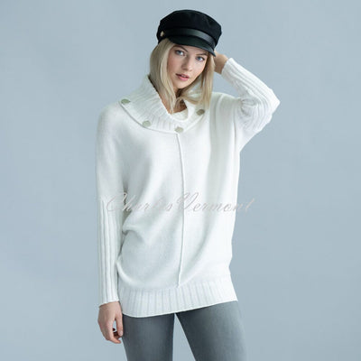 Marble Cowl Neck Sweater – style 6361-104 (Ivory)