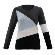Marble Block Colour Sweater – style 6368-167 (Ice Blue / Multi)