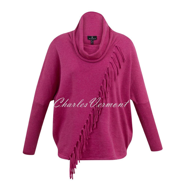 Marle Raspberry Coloured Sweater Marble Fringe Detail Sweater – style 6373-181 (Raspberry) | Charles ...
