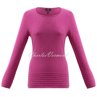 Marble Round Neck Sweater– style 6377-181 (Raspberry)