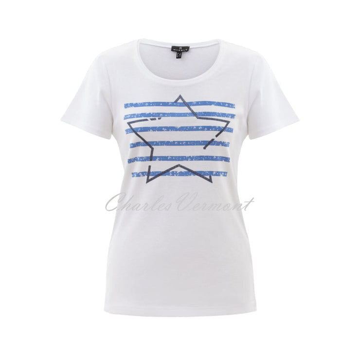 Marble Top - Style 6532-190 (White / Mid Blue)