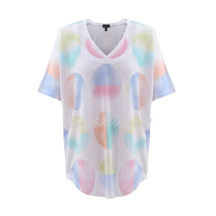 Marble Two-Piece Top - Style 6546-190 (White / Multi)