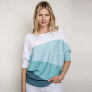 Marble Sweater - Style 6556-151 (Aqua / White)